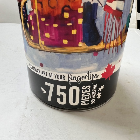 Stand Out Puzzle 750 Piece The Jig is Up 2020 Christmas Sled Ride Family 24 x 18 - Picture 12 of 13